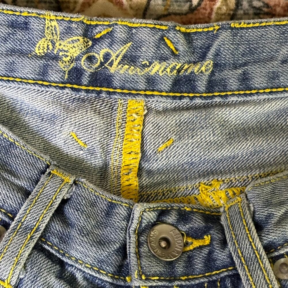 Vintage early 2000s Anoname low rise flare light wash Jeans Y2K size 24 Bootcut - Picture 5 of 14